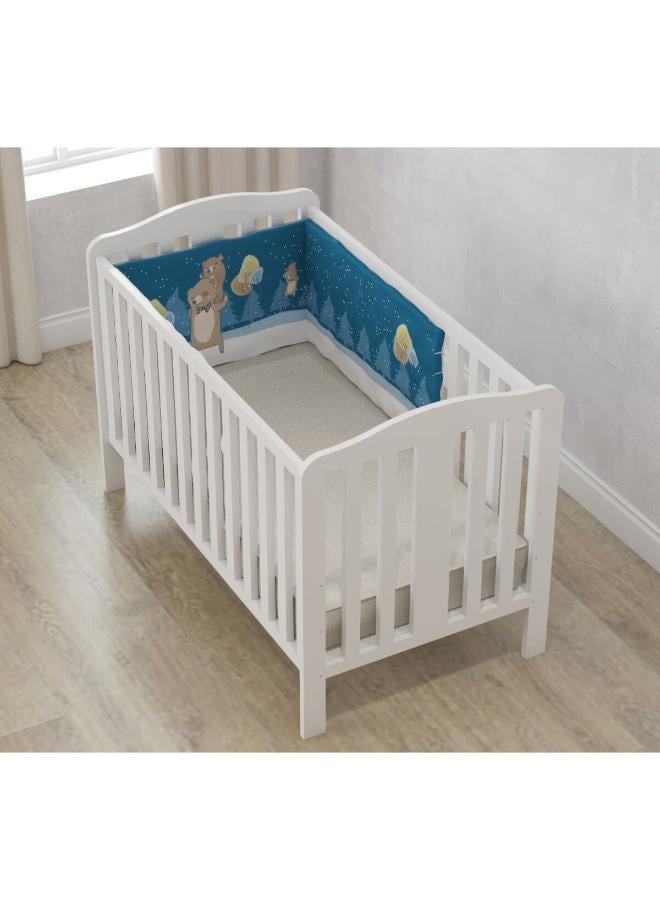Bear Bumper Surround Your Little 1 with Comfort with "mamas Gift" Crib Bumpers. Soft and Cozy 100% Egyptian Cotton Crib Bumpers Filled Breathable and Durable Microfiber. Protects Baby's Head