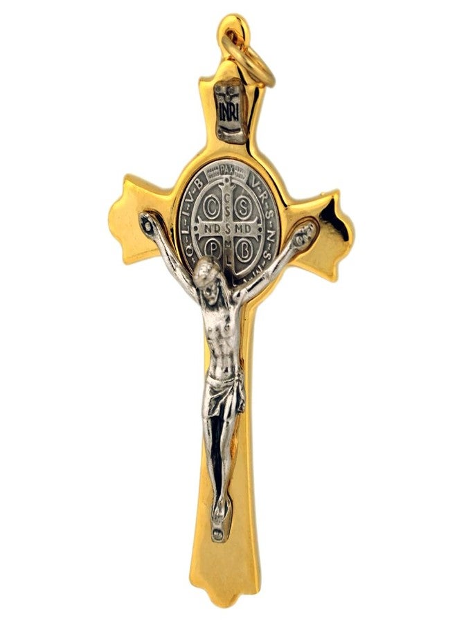 VENERARE Saint Benedict Crucifix | Patron Saint of Students and Europe | Great Catholic Gift for First Holy Communion, Graduation and Confirmation | Made in Italy - Image 1