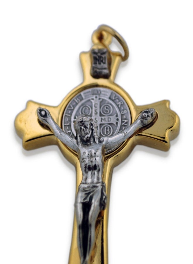 VENERARE Saint Benedict Crucifix | Patron Saint of Students and Europe | Great Catholic Gift for First Holy Communion, Graduation and Confirmation | Made in Italy - Image 3