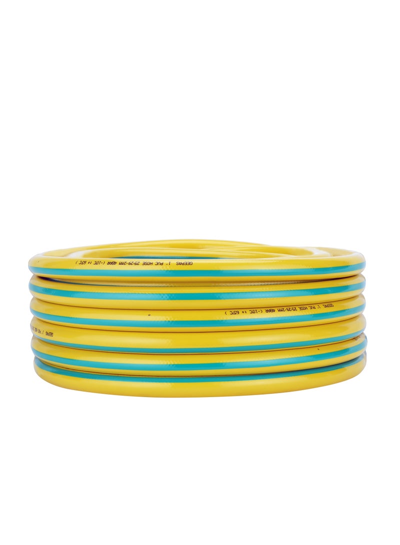 GEEPAS Geepas 1" PVC Hose GWH61157,  25 M, 3 Layer Construction with High Flexibility, Ideal for Water Supply, Gardening, Watering, Cleaning and other Outdoor and Indoor Uses, Suitable for 4 Bar Pressure - Image 3