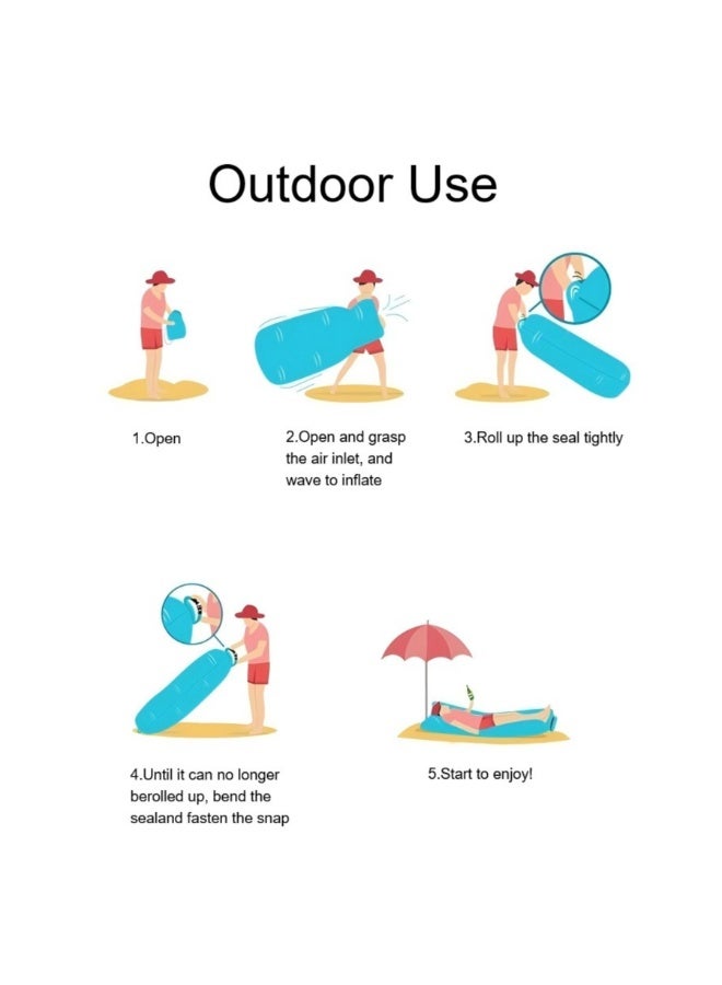 أريكة شمسية قابلة للنفخ، أريكة هوائية، أرجوحة محمولة مقاومة للماء والتسرب، مثالية للاستخدام في الفناء الخلفي، الشاطئ، السفر، التخييم، النزهات والمهرجانات الموسيقية - Image 4