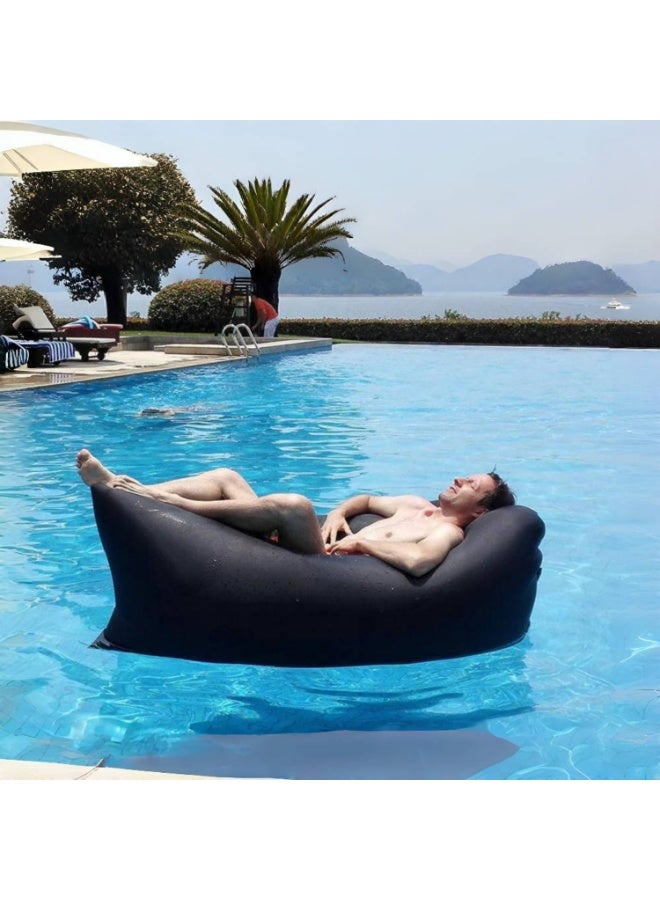 أريكة شمسية قابلة للنفخ، أريكة هوائية، أرجوحة محمولة مقاومة للماء والتسرب، مثالية للاستخدام في الفناء الخلفي، الشاطئ، السفر، التخييم، النزهات والمهرجانات الموسيقية - Image 1