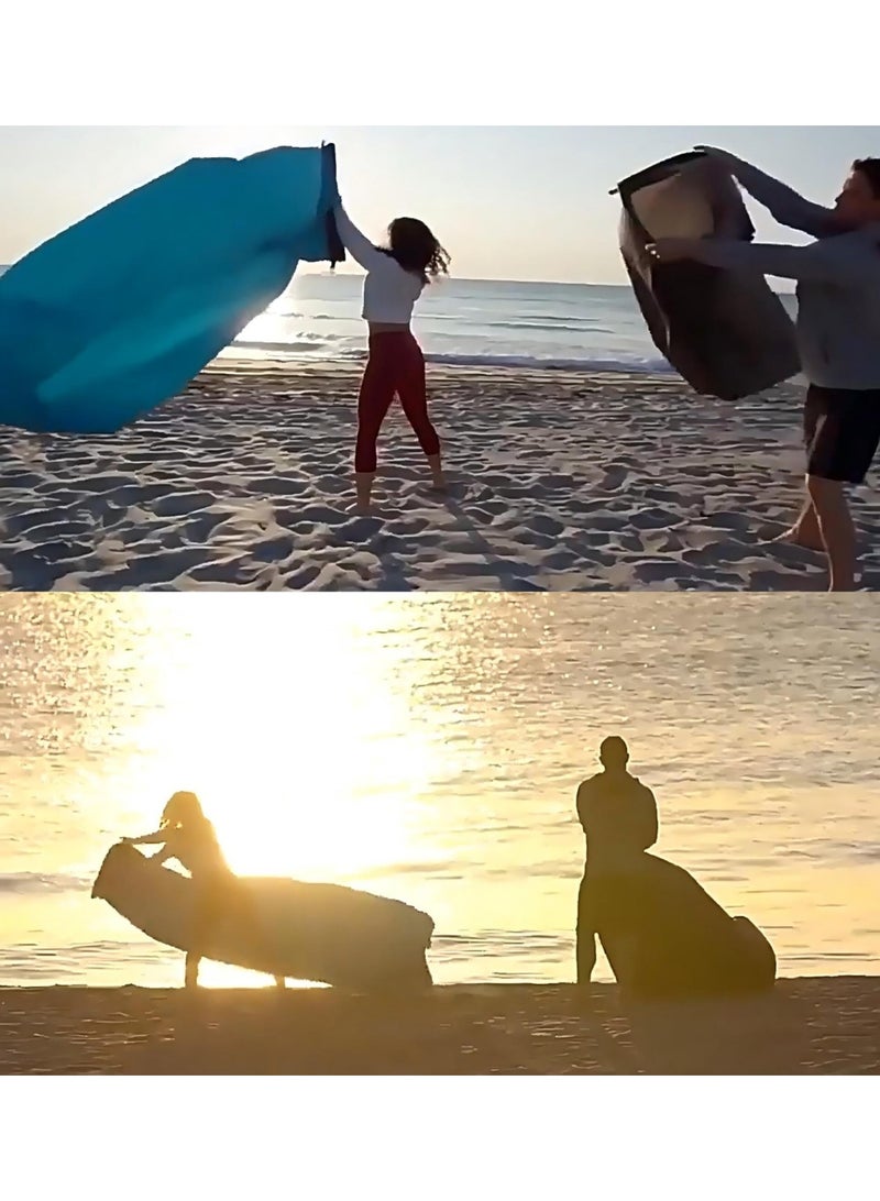 أريكة شمسية قابلة للنفخ، أريكة هوائية، أرجوحة محمولة مقاومة للماء والتسرب، مثالية للاستخدام في الفناء الخلفي، الشاطئ، السفر، التخييم، النزهات والمهرجانات الموسيقية - Image 3