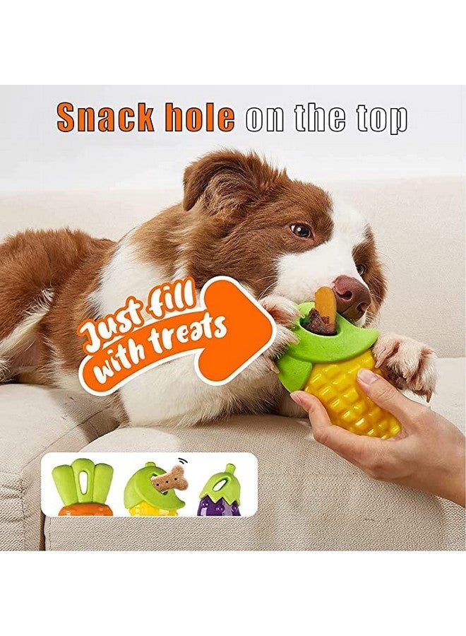 ألعاب مضغ للكلاب تصدر أصوات صرير - مجموعة من 3 ألعاب غير قابلة للتدمير للكلاب التي تمضغ بشكل عدواني، ألعاب مطاطية متينة على شكل جزر للكلاب لتنظيف الأسنان وإصدار أصوات صرير - Image 4