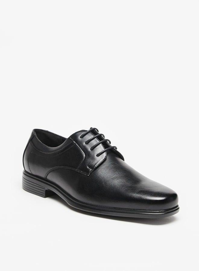 LBL by Shoexpress Solid Derby Shoes with Lace-Up Closure - Image 1