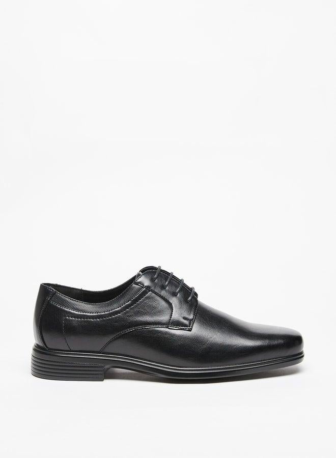 LBL by Shoexpress Solid Derby Shoes with Lace-Up Closure - Image 3