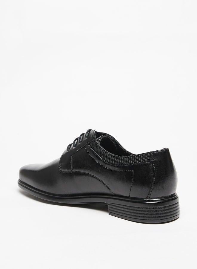 LBL by Shoexpress Solid Derby Shoes with Lace-Up Closure - Image 2
