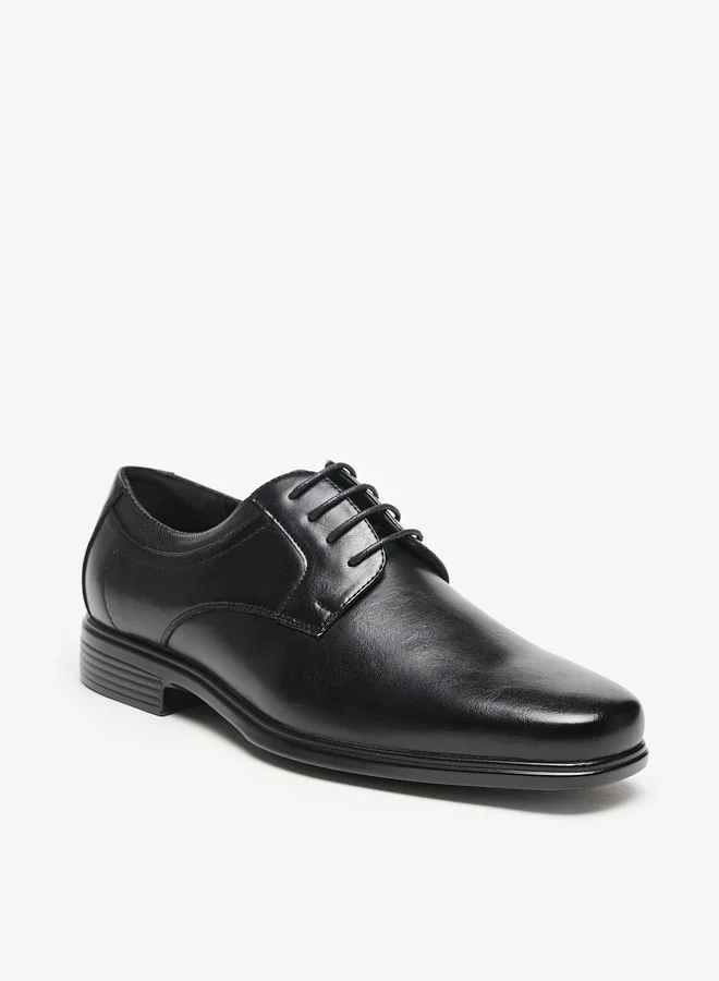 ال بي ال من شو اكسبرس Solid Derby Shoes with Lace-Up Closure