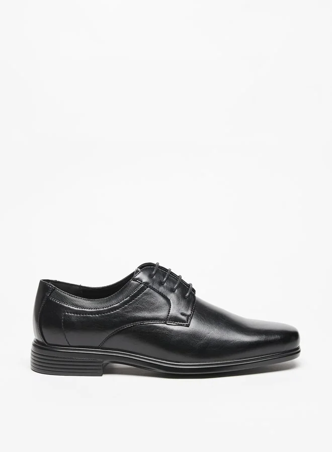 ال بي ال من شو اكسبرس Solid Derby Shoes with Lace-Up Closure
