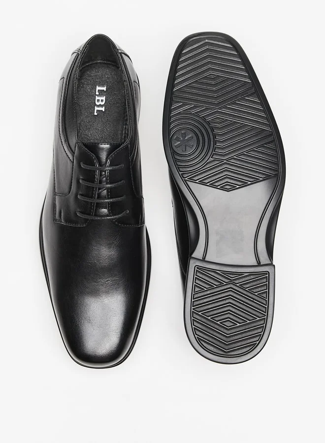ال بي ال من شو اكسبرس Solid Derby Shoes with Lace-Up Closure