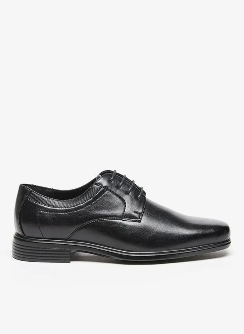 LBL by Shoexpress Solid Derby Shoes With Lace-Up Closure