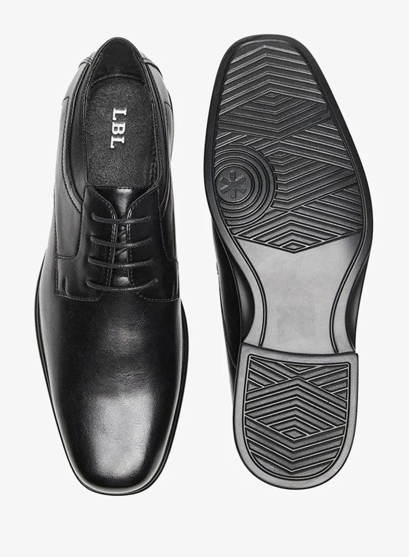 LBL by Shoexpress Solid Derby Shoes With Lace-Up Closure