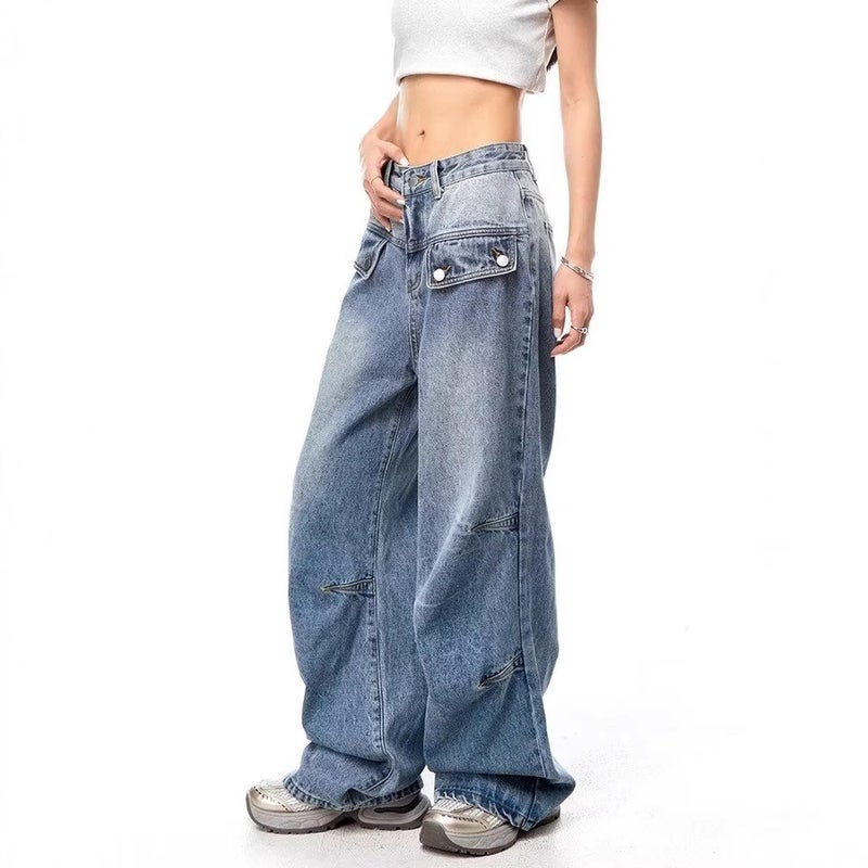 Unisex Classic Denim Jeans Loose Fit Daily Outdoor Wear - Image 5