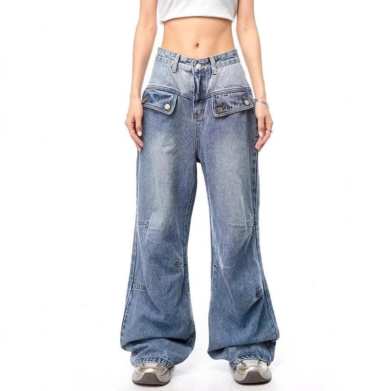 Unisex Classic Denim Jeans Loose Fit Daily Outdoor Wear - Image 3