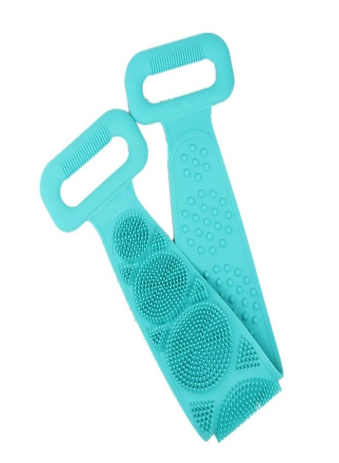 AVMPHD Silicone Body Scrubber Belt, Double Side Shower Exfoliating Belt Removes Bath Towel, Double Chopping Belt Scrubber Washer for Bath (set of 1) - Image 1