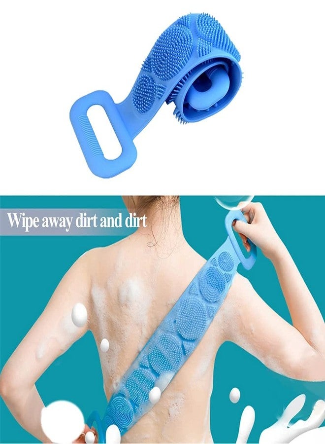 AVMPHD Silicone Body Scrubber Belt, Double Side Shower Exfoliating Belt Removes Bath Towel, Double Chopping Belt Scrubber Washer for Bath (set of 1) - Image 3