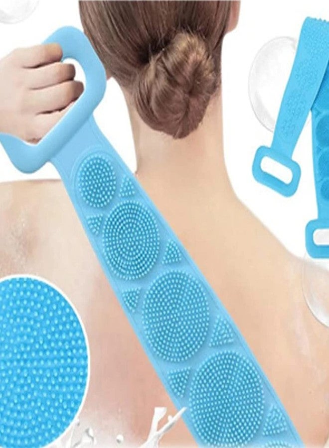 AVMPHD Silicone Body Scrubber Belt, Double Side Shower Exfoliating Belt Removes Bath Towel, Double Chopping Belt Scrubber Washer for Bath (set of 1) - Image 2