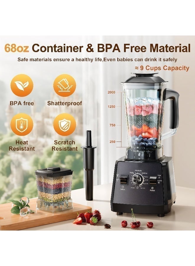 Vicalo Professional Juice Blender 1000W/2400W 25000RPM 68oz Blender Grinder Combo - Image 4