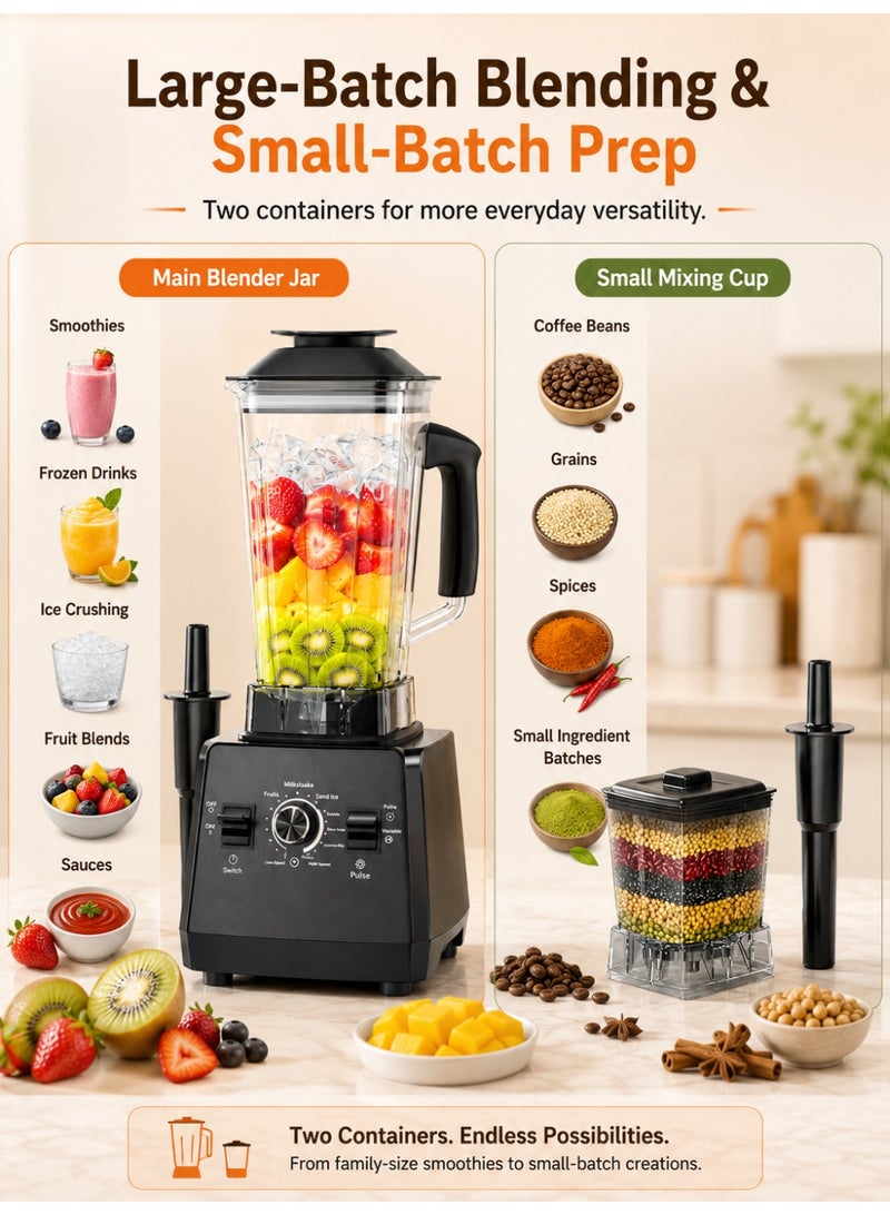 Vicalo Professional Juice Blender 1000W/2400W 25000RPM 68oz Blender Grinder Combo - Image 5