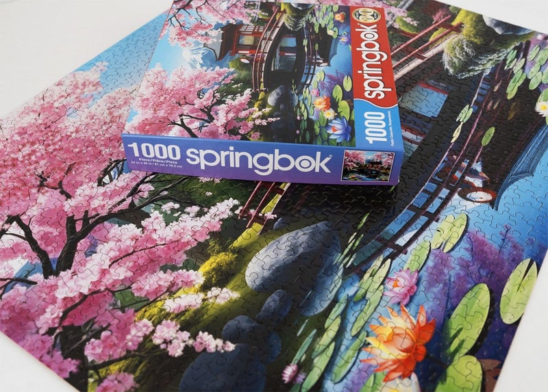 Springbok Haru in Japan 1000 Piece Jigsaw Puzzle for Adults - Cherry Blossom Garden - Unique Cut Pieces - Made in USA - Image 4