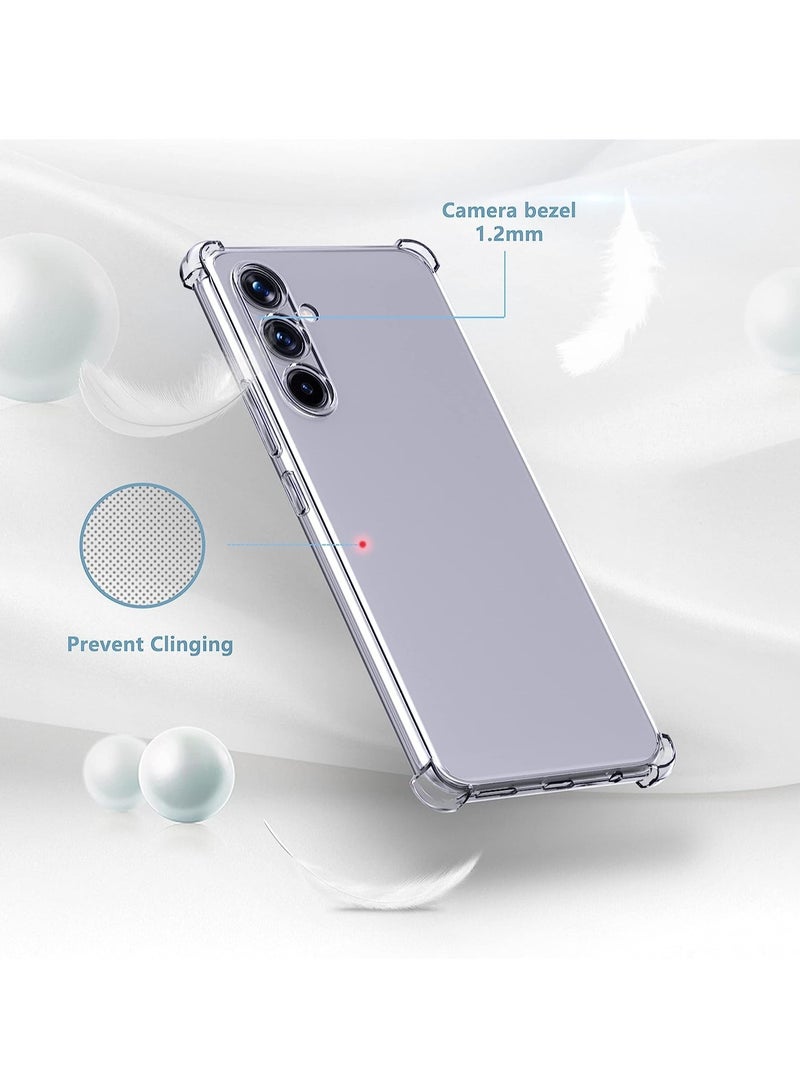 DUSALA Samsung Galaxy A54 Case Clear Shockproof Silicone Case With Camera Protection Armour Protective Cover [Slim-Fit] Soft Thin Full Cover Phone Case for Samsung Galaxy A54 5G Transparent - Image 4