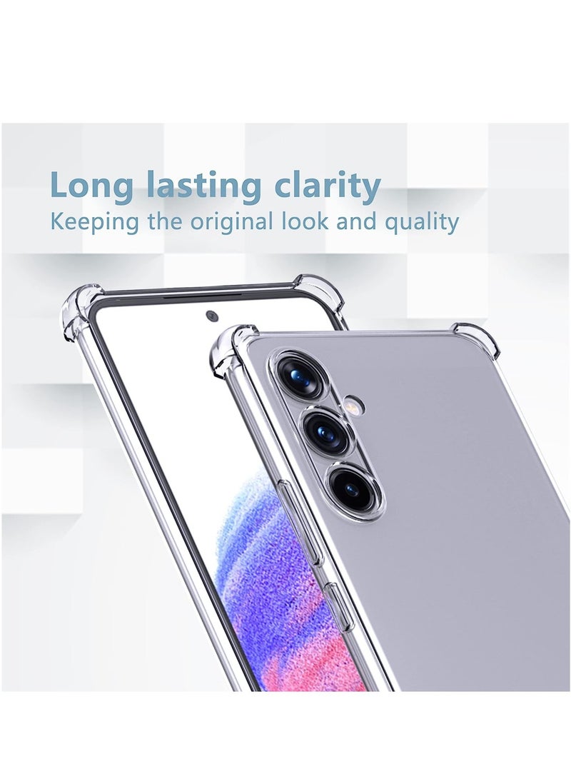 DUSALA Samsung Galaxy A54 Case Clear Shockproof Silicone Case With Camera Protection Armour Protective Cover [Slim-Fit] Soft Thin Full Cover Phone Case for Samsung Galaxy A54 5G Transparent - Image 2
