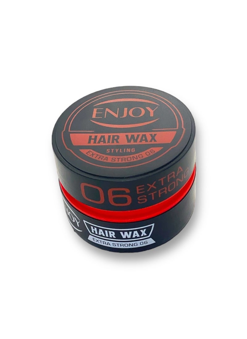 ENJOY - ENJOY Hair Wax 06 Red – Extra Strong Hold | 150ml | Long-Lasting Styling for Men - Image 1