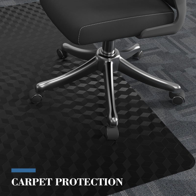 Tydle Chair Mat for Carpet 36" x 48" - 3D Geometric Chair Mat for Carpeted Floors, Plastic Floor Mat for Home Office, Black - Image 5