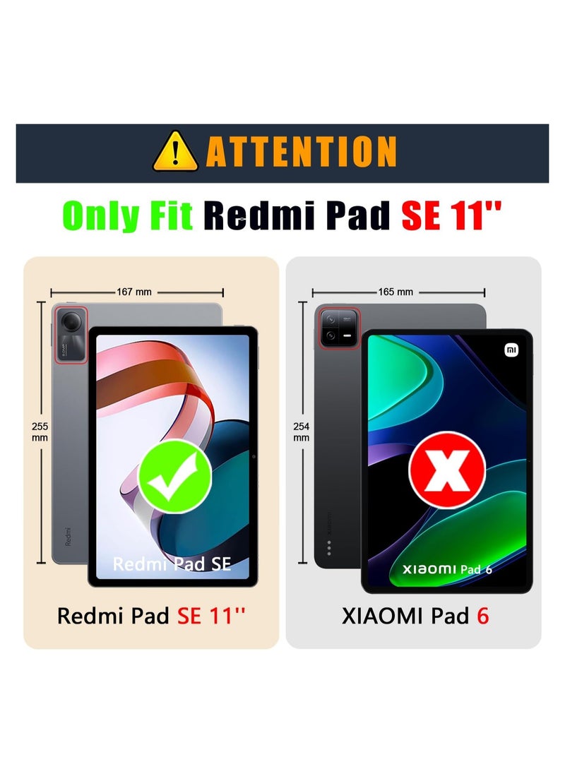 EVO Case for Xiaomi Redmi Pad SE 11 Inch 2023 - Ultra Thin with Stand Function, Slim Smart Protective Case, with Automatic Sleep/Wake Mode, Black  - Image 2