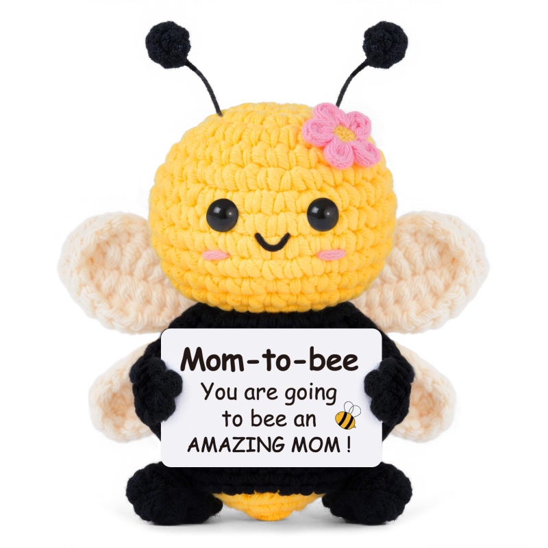 Gleevera Mom to Be Gifts, Pregnancy Gifts for Expecting Mom, First Time Moms, Wife, Friend, Sister, Mommy to Be Gift, Gift for Pregnant Women, Cute Handmade Crochet Bee Support Present - Image 1