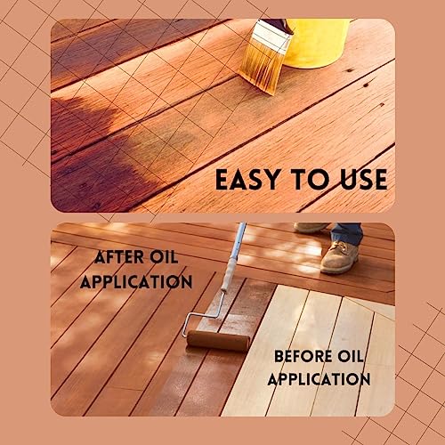 Bona Decking Oil Neutral Shade (2.5 Ltrs)(88 oz) (Specially Designed For Outdoor/Exterior Wood/Wooden Surfaces, Wood Polish) Cobalt Free Formula | Wood Oil | Wood Finish | Plant Based Oil - Image 4