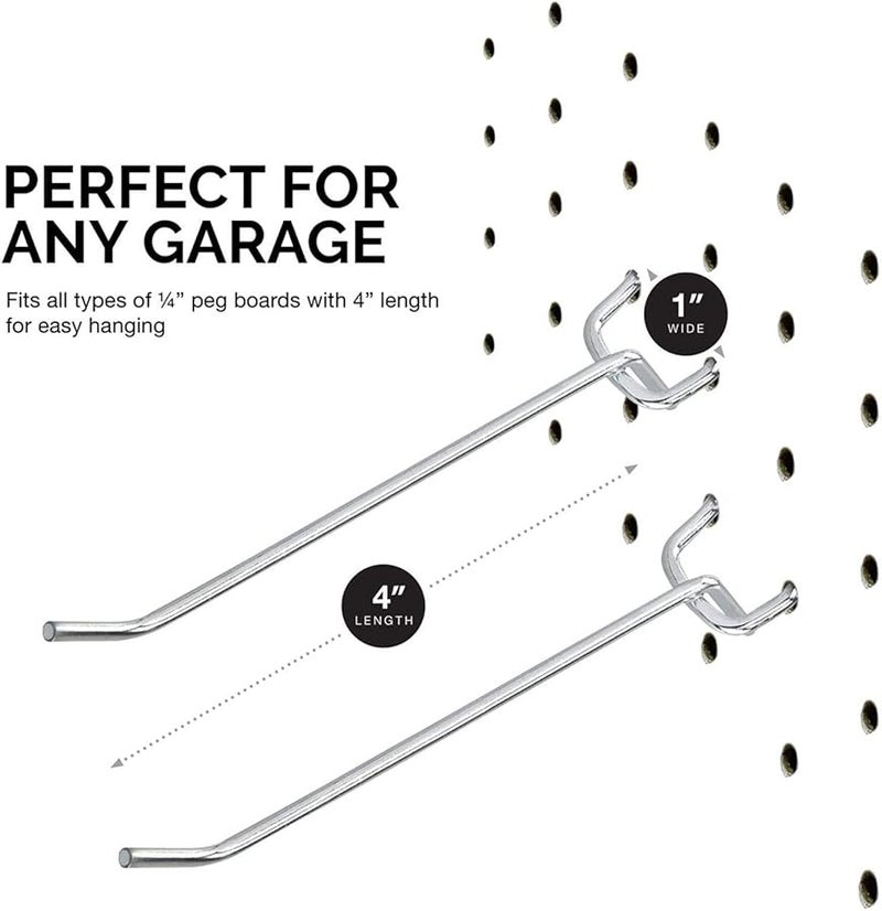 مجموعة خطافات لوحة مثقبة معدنية ثقيلة على شكل حرف L 50 قطعة، بطول 2.5-15 سم وسمك 3.5 مم - Image 4