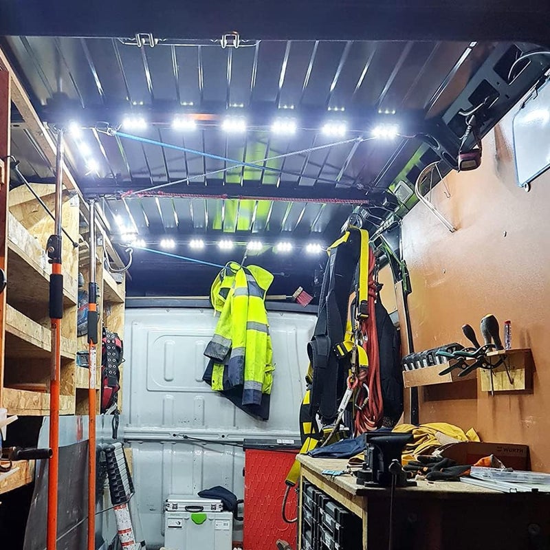 ROYFACC 60 LED Van Light Car Interior Light Bright White Lighting Dome Lamp Ceiling Work Lights Kit for Van Truck Auto Car Vehicle Caravan DC 12V (20 Modules, White) - Image 2