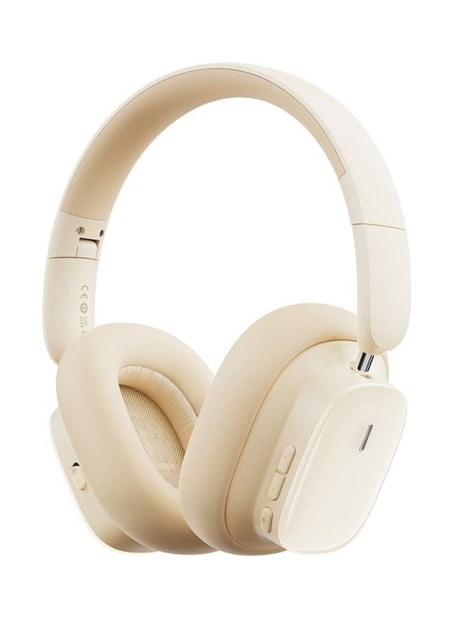 Baseus Bowie H1i Wireless Noise Cancelling Headphones, 100 Hours Playtime, Low Latency, Bluetooth V5.3 Beige - Image 1