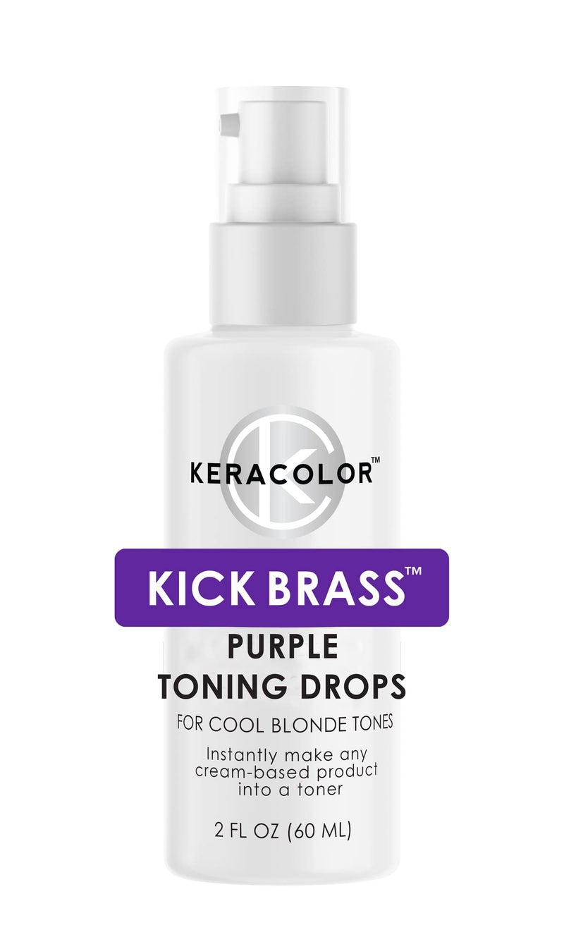 Keracolor Purple Toning Drops Concentrate To Create Your Own Purple Shampoo For Blonde Hair Mix wAny Shampoo Conditioner Or Cream Styler Violet Purple 2 Fl Oz
