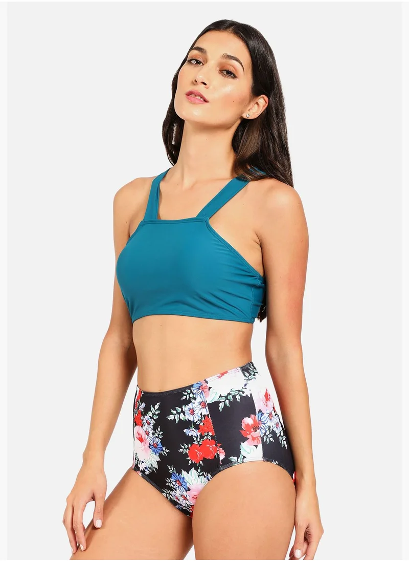 Haute Sauce Strappy Floral Bikini Set