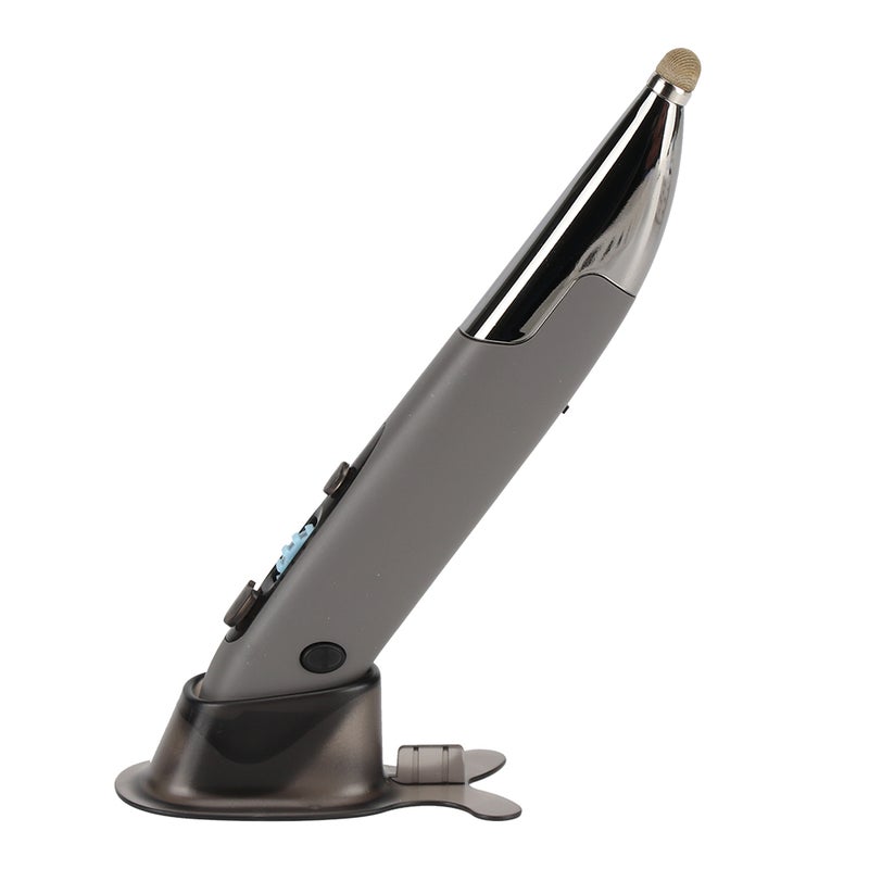 Three Mode 2.4G+BT3.0+5.0 Wireless Optical Pen 800/1200/1600DPI Rechargeable Pocket Pen for PC Laptop Computer Grey - Image 1