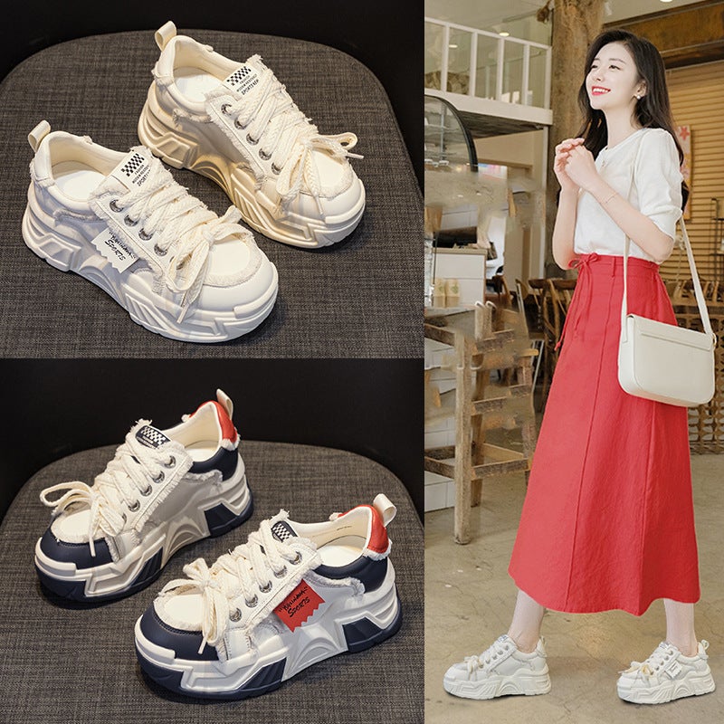 Influencer Height-Increasing Dad Shoes for Women, 2026 Spring New Trendy Versatile Korean-Style Thick-Soled Dad Shoes for Students - Image 2