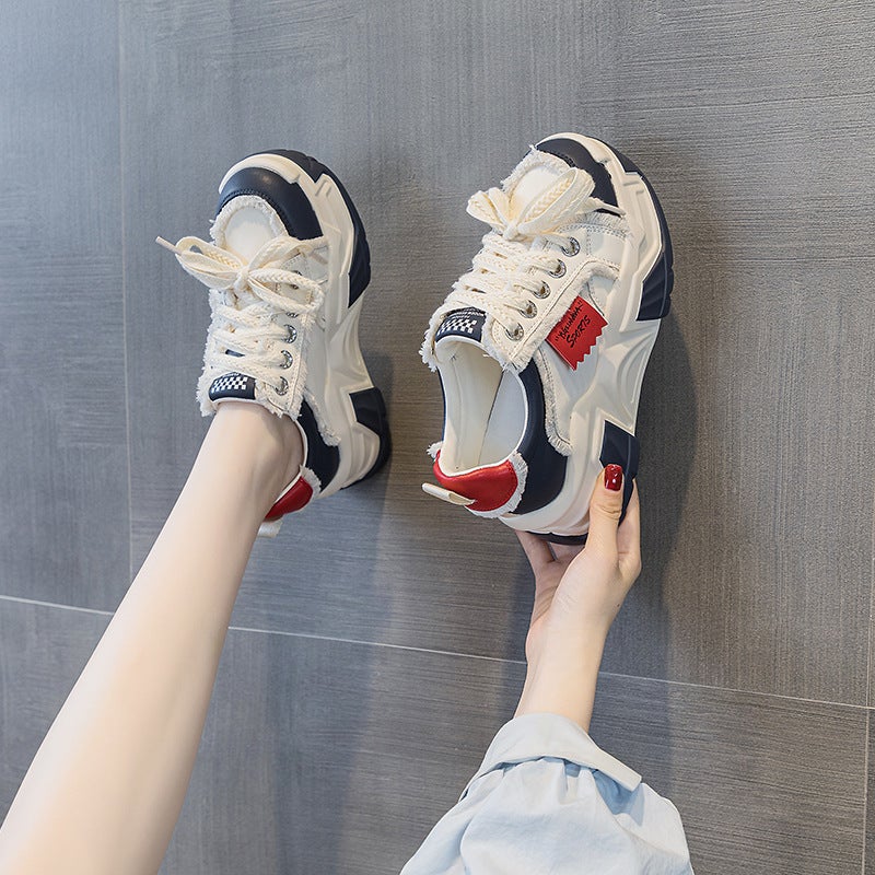 Influencer Height-Increasing Dad Shoes for Women, 2026 Spring New Trendy Versatile Korean-Style Thick-Soled Dad Shoes for Students - Image 1