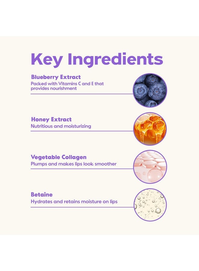 فروديا أنبوب مرطب شفاه فروديا بنكهة التوت الأزرق والعسل، مرطب شفاه كوري مقشر ومرطب للشفاه الجافة مصنوع من مستخلصات التوت الأزرق والعسل من جيجو لشفتين ناعمتين وممتلئتين (0.33 أونصة سائلة) - Image 3
