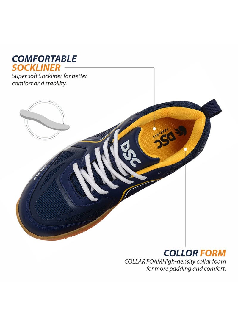 DSC Bolstr Badminton Shoes | For Mens & Boys | Material: Thermoplastic Poly (TPU) | Platform Heel | Breathable Mesh | Lightweight & Durable  - Image 4