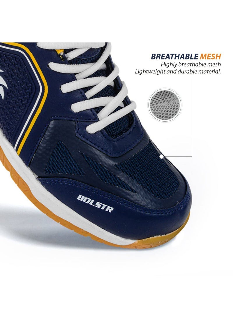 DSC Bolstr Badminton Shoes | For Mens & Boys | Material: Thermoplastic Poly (TPU) | Platform Heel | Breathable Mesh | Lightweight & Durable - Image 3