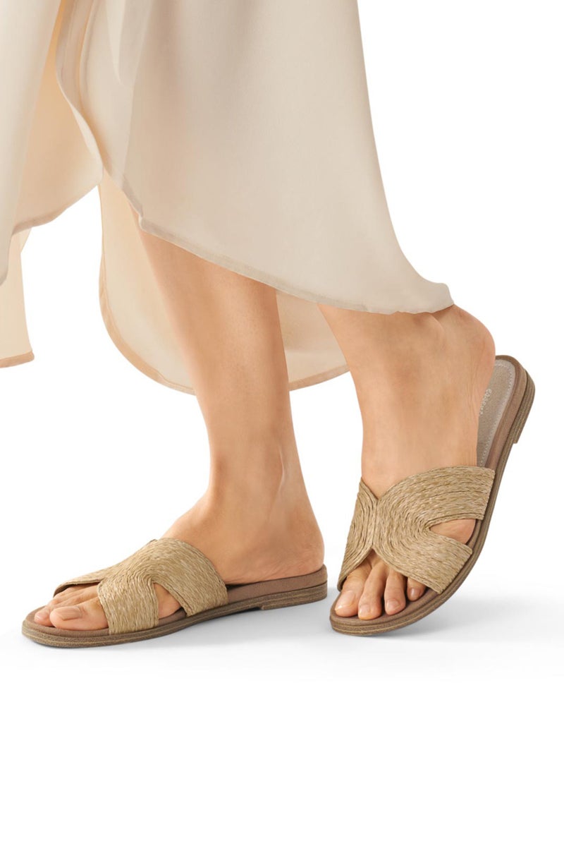 Tchibo Women Slip On Slippers, Beige - Image 1