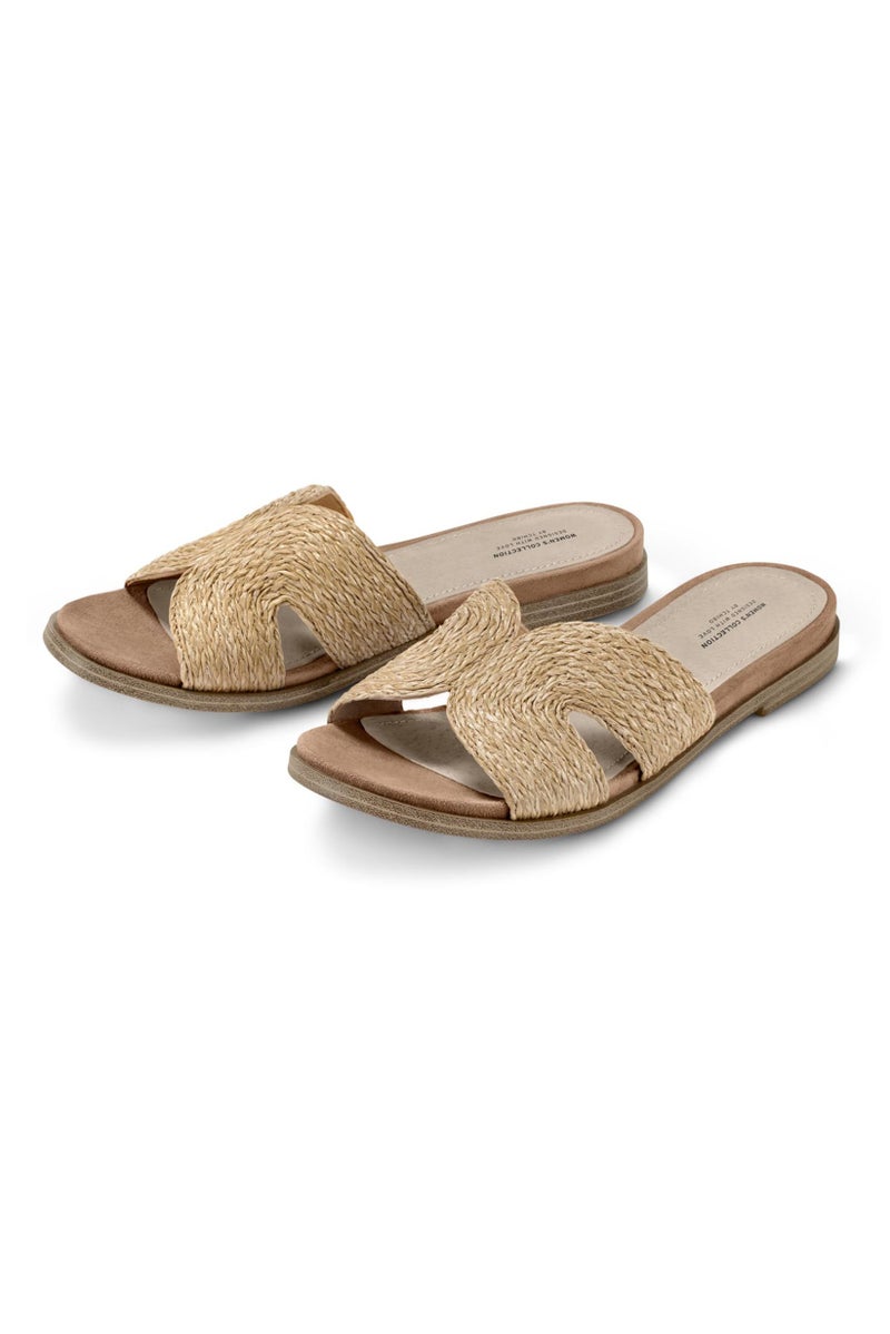 Tchibo Women Slip On Slippers, Beige - Image 2