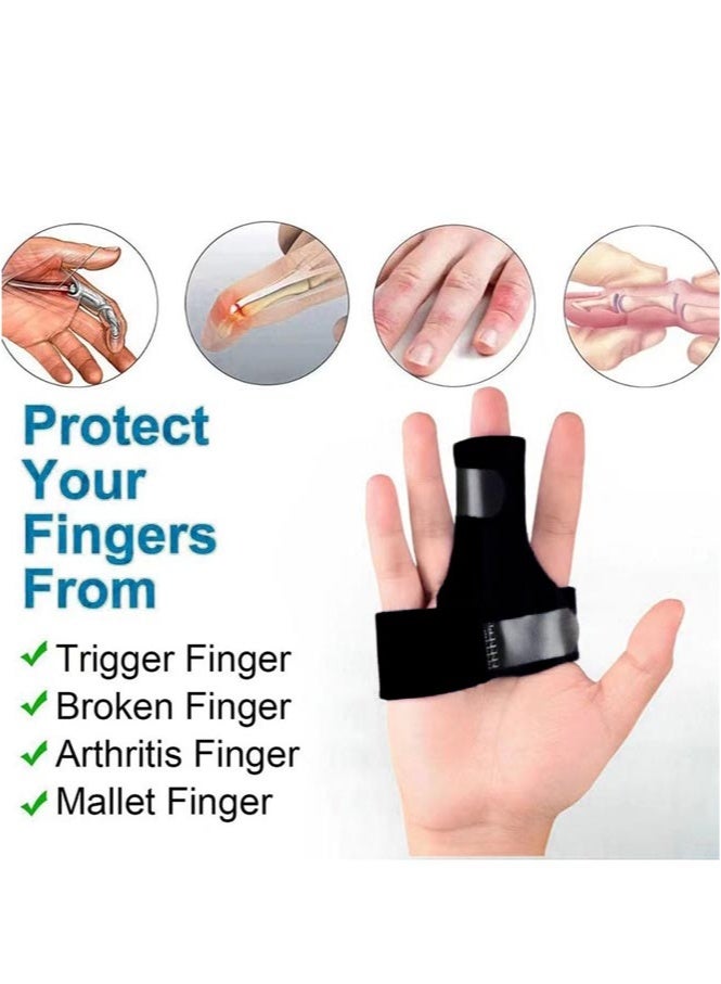 BAEKO Brace for Right Hand, Index Middle Ring Pinky, Trigger Finger Splints for Arthritis Pain Tendon Injury, Broken Mallet Finger Stabilizer Supports for Dislocated Knuckle Immobilizer Wrap - Image 5