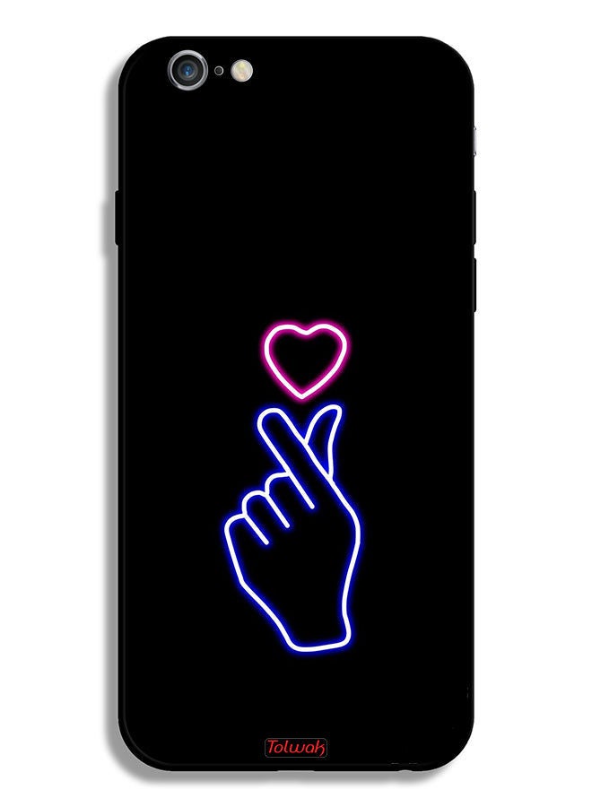 Tolwak جراب حماية لهاتف Apple iPhone 6/6s برسومات قلب مزخرفة - Image 2