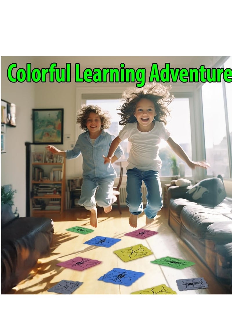 Suntown Floor Games, The Floor is Lava!  The floor is Lava Escape Challenge Game for Kids, Indoor and Outdoor Active and Educational Play for Kids, Turntable Card Children's Ground Game Family Board Game Toy - Image 3