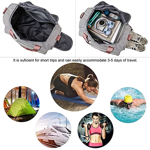 DOJUNS Gym Bag, Foldable Overnight & Travel Duffel for Women - Dance & Hospital Bag with Wet Pocket, Shoes Compartment & Toiletry Kit (Green) - Image 4