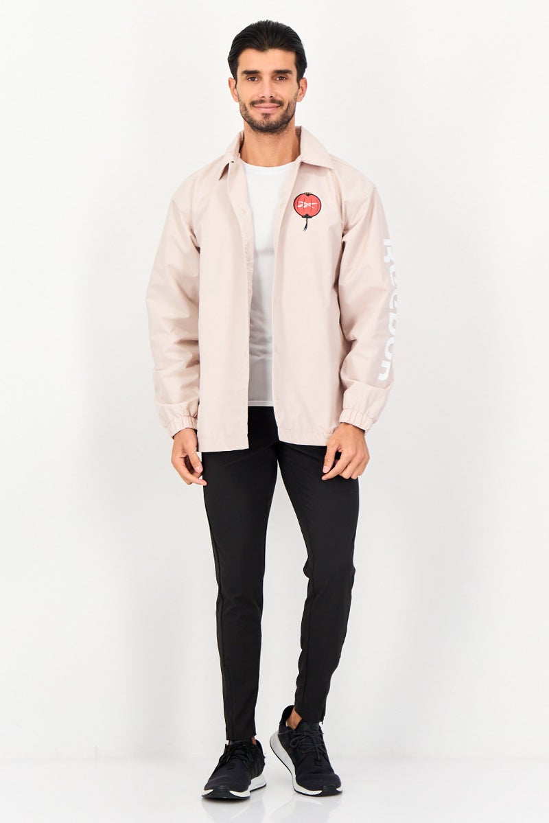 Reebok Men Sportswear Fit Training Jacket, Beige - Image 3