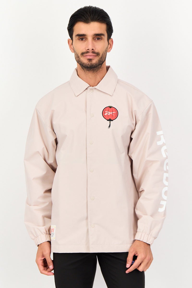 Reebok Men Sportswear Fit Training Jacket, Beige - Image 1